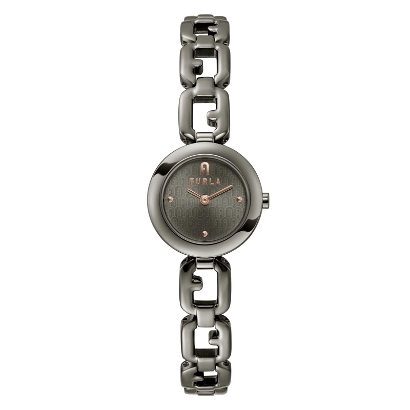 Furla Automatikuhr Quarz Analog Uhr Furla Arco Chain grau