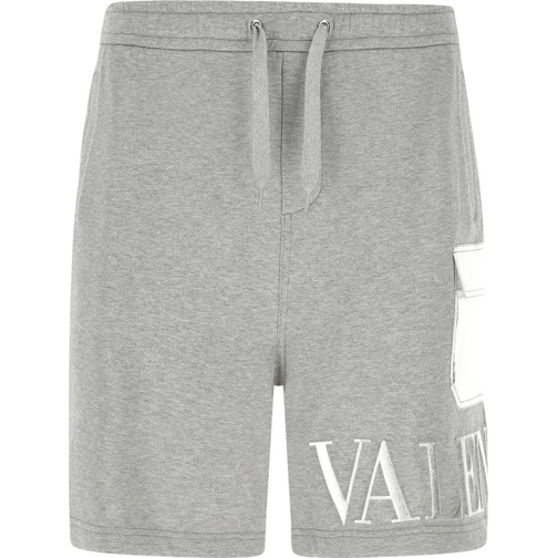 Valentino Kurze Hosen Valentino Garavani Embossed Logo Bermuda Shorts grau