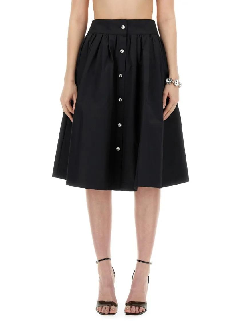 Thumbnail - Moschino - Poplin Skirt - Größe 42 - schwarz