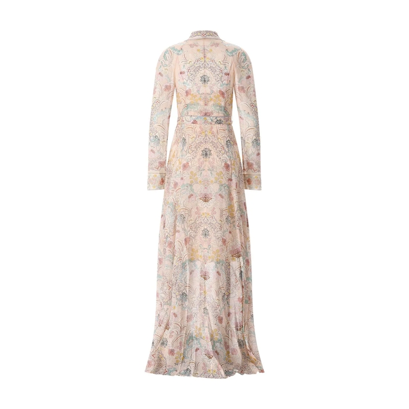 Zimmermann Maxikleid Bow Shirt Dress Neutrals(Image 5)