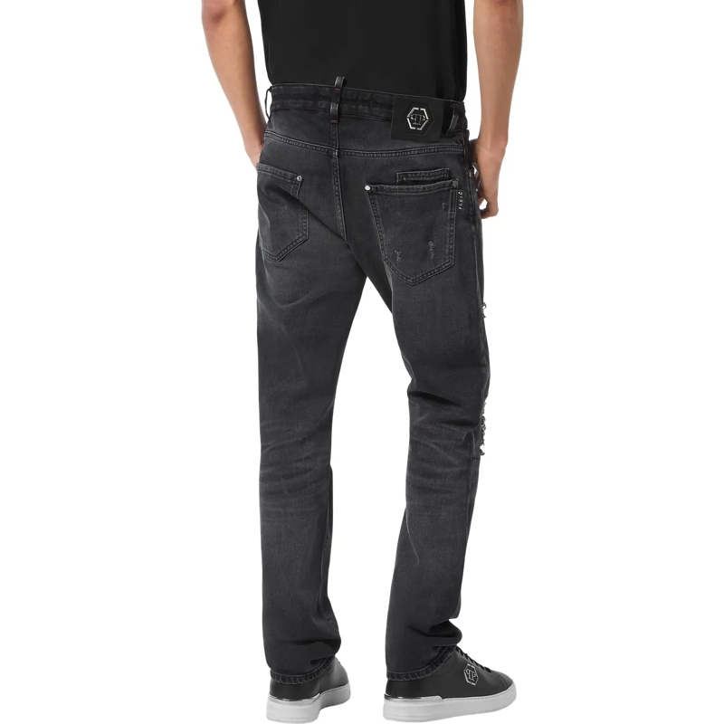 Philipp Plein Jeans mit geradem Bein Vergessen Sie die Routine und wählen Sie etwas gan dunkel-grau(Image 2)