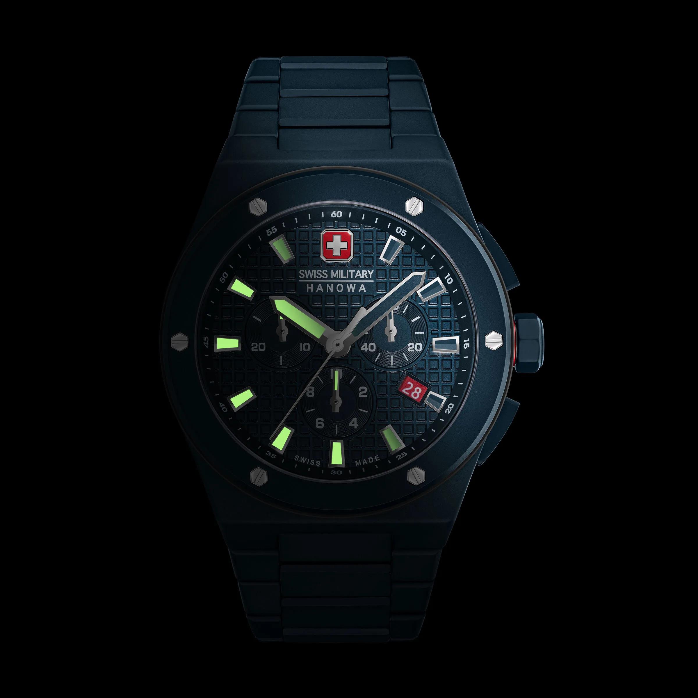 Thumbnail - Swiss Military Hanowa Uhren - Quarzuhr Sidewinder Ceramic - Gr. unisize - in Blau - für Damen