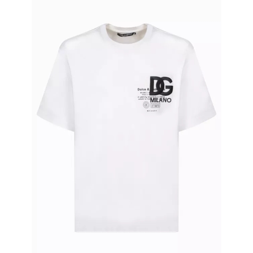 Dolce&Gabbana White T-Shirts With Embroidered Logo To The Front White 