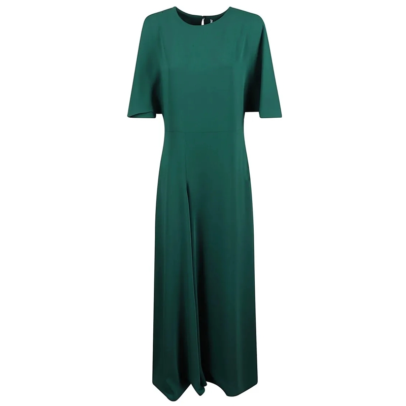 P.A.R.O.S.H. Robe midi Midi Dress With Round Neckline And Keyhole Detail Green