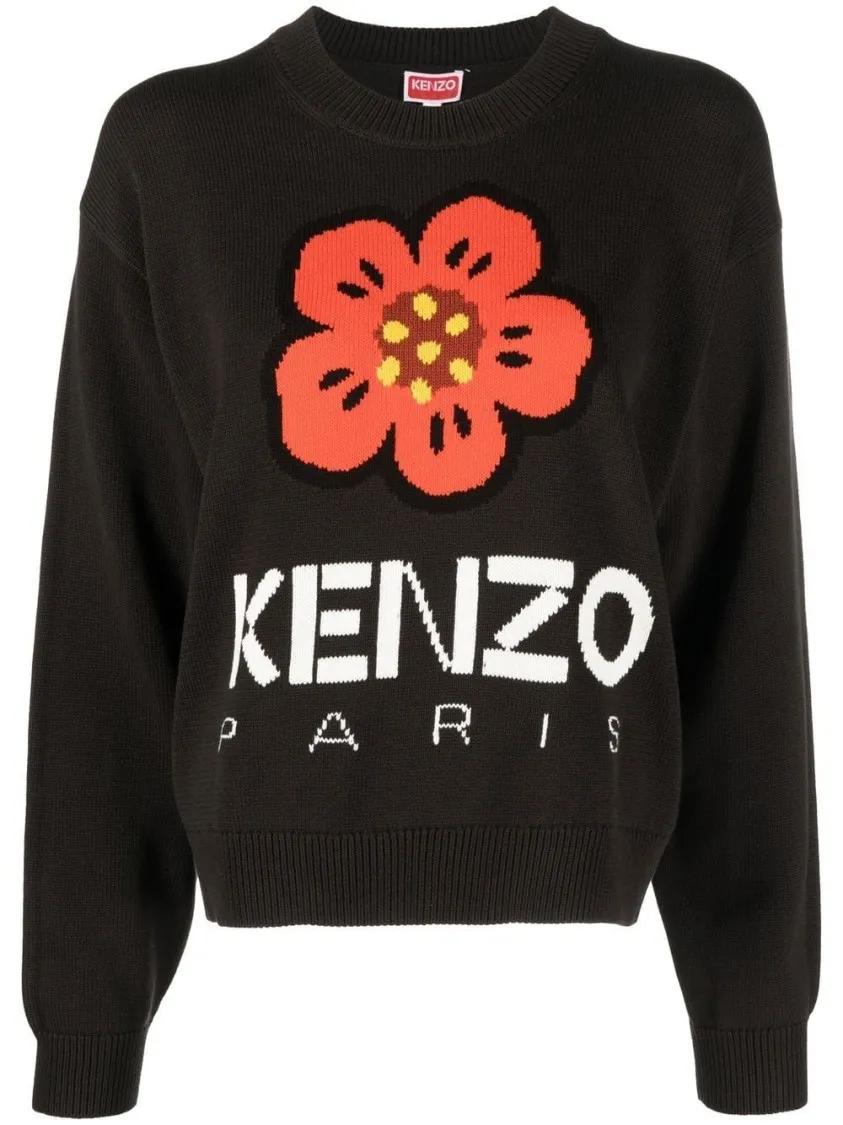 Kenzo - Logo Sweatshirt - Größe M - schwarz