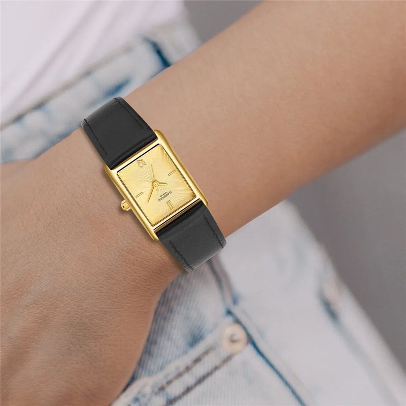 Glanzstücke München Automatikuhr Damen Armbanduhr Echtleder gold(Image 2)