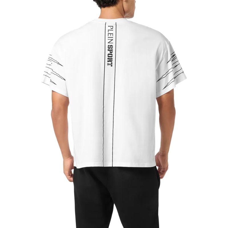 Plein Sport T-Shirt T-Shirt Rundhalsausschnitt Ss Scratch weiss(Image 2)