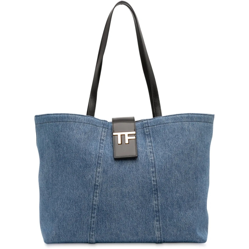 Tom Ford Shopper Small Denim TF Tote blau