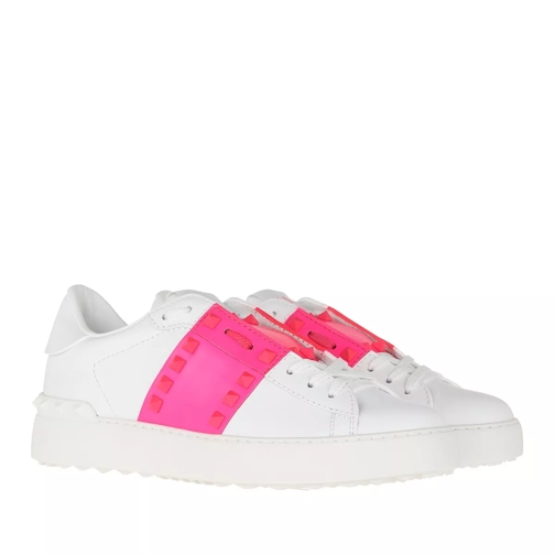 Valentino Garavani Round Toe Sneakers White Pink Low-Top Sneaker