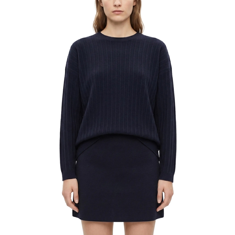Fabiana Filippi  Strickpullover mit Seide & Kaschmir dunkelblau(Image 2)