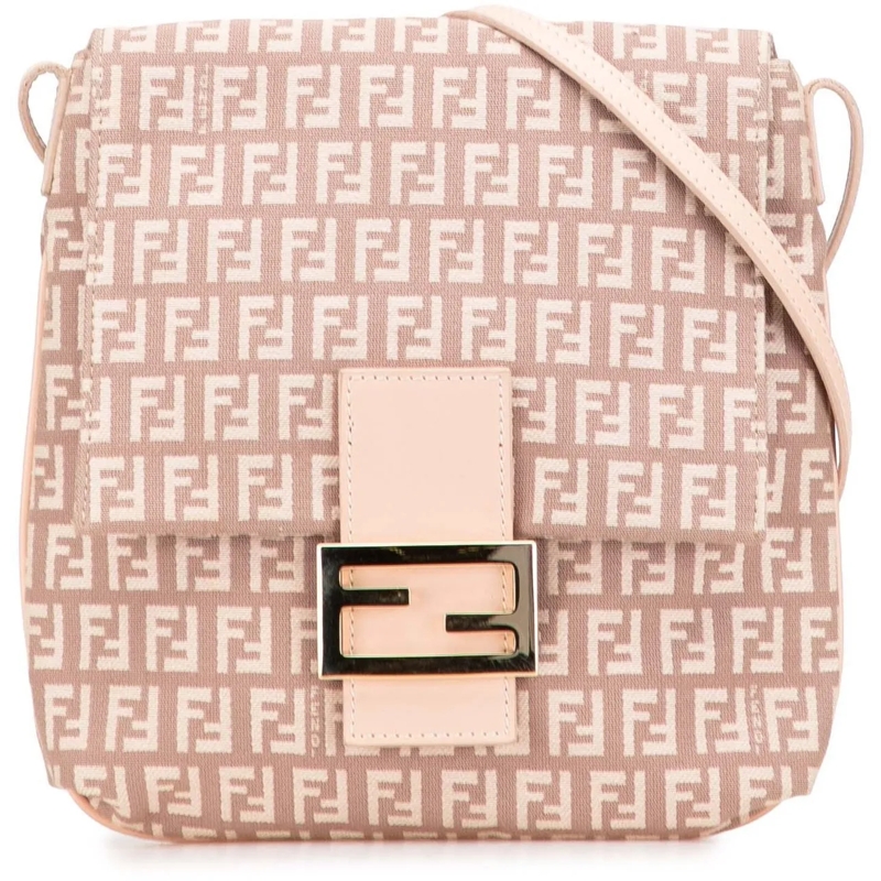 Fendi Schultertasche Zucchino Canvas Crossbody rose