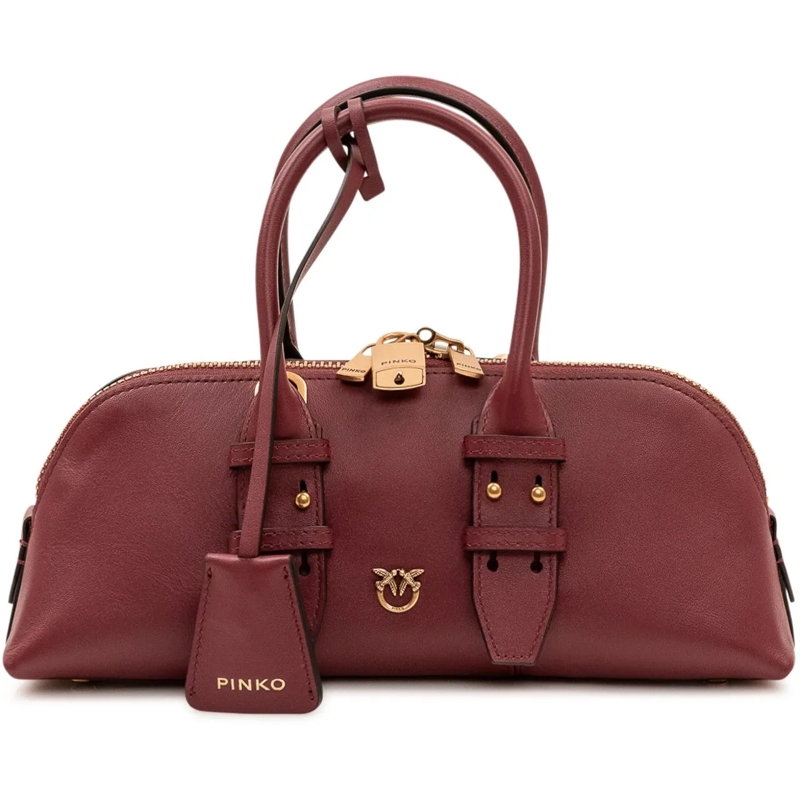 Pinko Tote Borsa Bowling Horizon con Manici braun