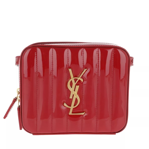 Saint Laurent Vicky Belt Bag Patent Leather Rouge Eros Midjeväskor
