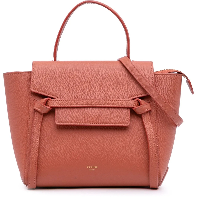 Celine Schultertasche Nano Grained Calfskin Belt Bag orange