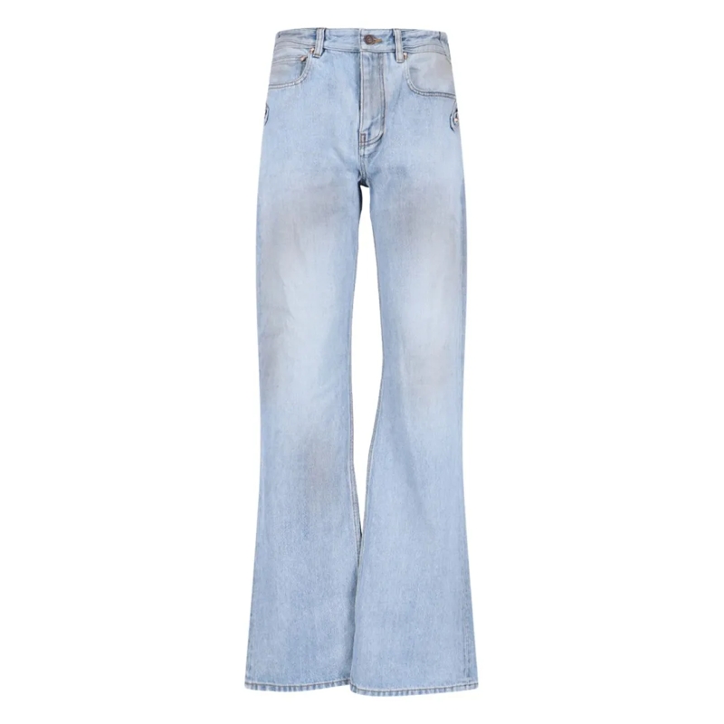 Balenciaga Jeans Straight-Leg Blue Denim Jeans With Traditional Fiv Blue