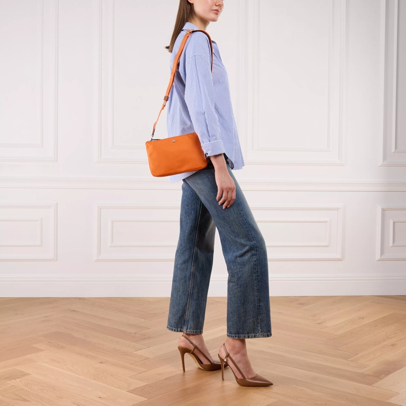 Lauren Ralph Lauren Crossbody Bag Landyn Crossbody Medium Bright Rust Orange/Lrn Tan(Image 2)