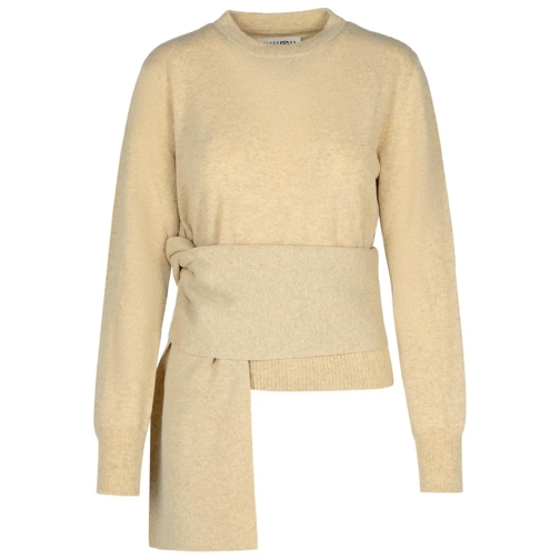 MM6 Maison Margiela Beige Wool Blend Sweater Neutrals Pullover