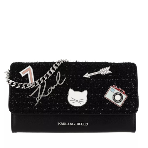 Karl Lagerfeld Klassik Pins Wallet On Chain Black Portemonnee Aan Een Ketting