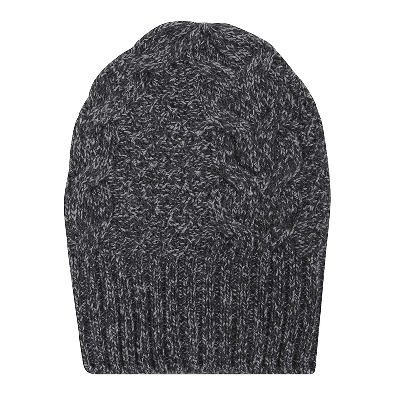 Ermanno Scervino Hoed Cable Knit Hat With Ribbed Brim Grey