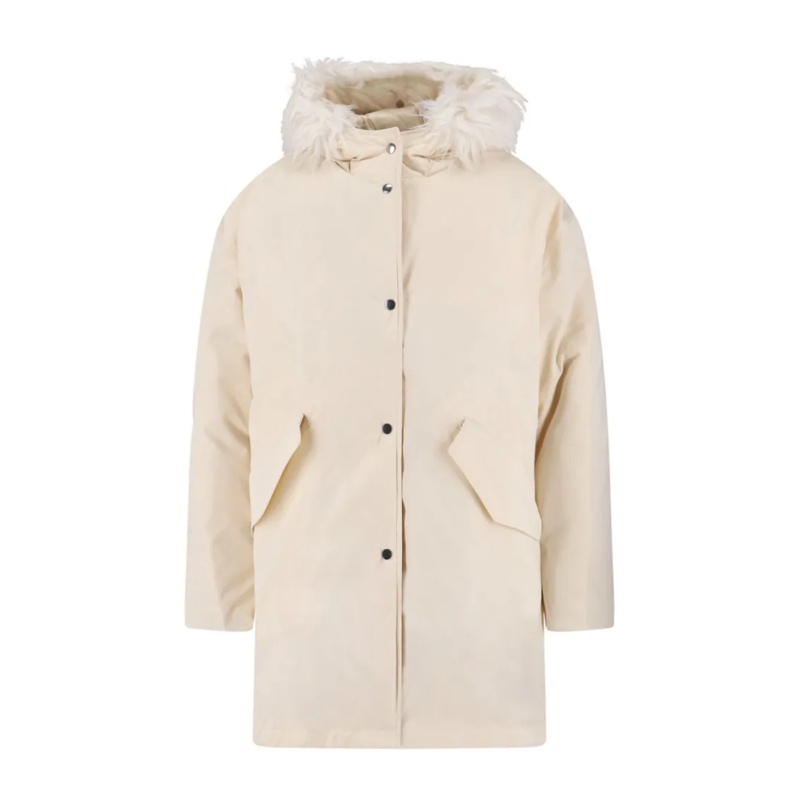 Jil Sander Parka Faux Fur Parka – Cream Neutrals