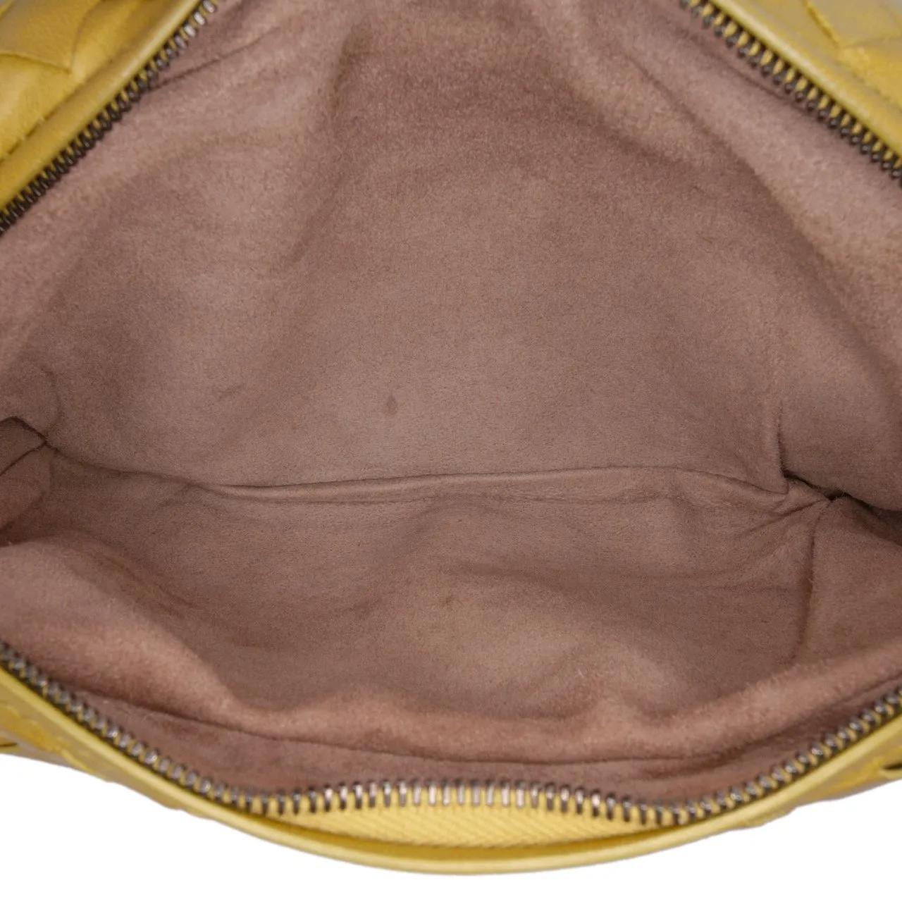 Thumbnail - Bottega Veneta Hobo Bags - Mini Nappa Intrecciato Expandable Chain Flap Cross - Gr. unisize - in Gelb - für Damen