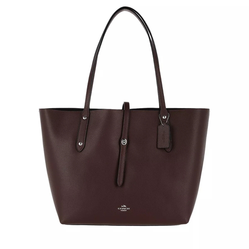 Coach Market Pebbled Leather Tote Oxblood Sporta