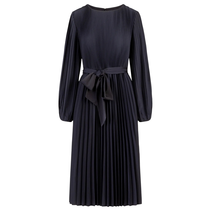 Apart Midikleid Midi Plisseekleid dunkel-blau