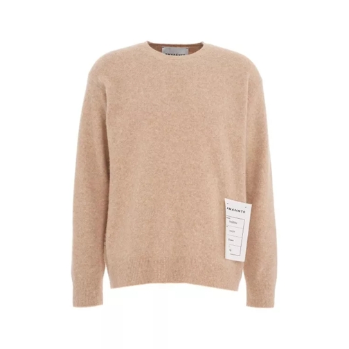 Amaranto Beige Knit Sweater Brown 