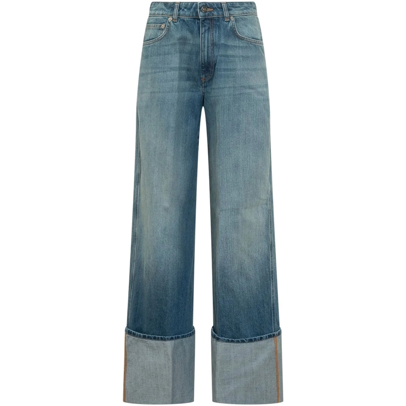 Givenchy Jeans Boyfriend Jeans con Risvolto al Fondo blau