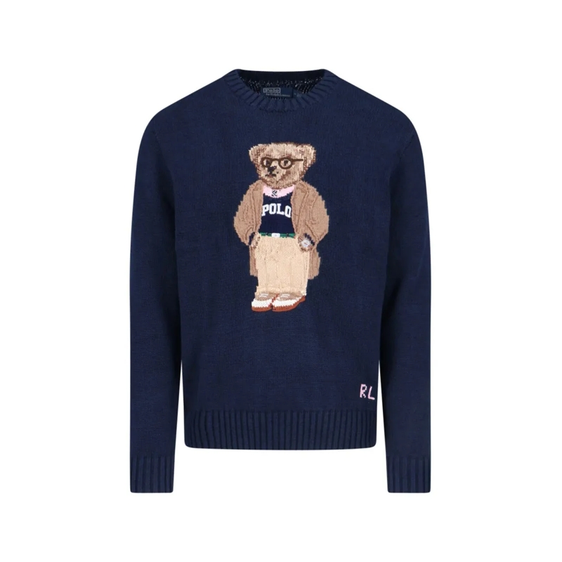 Polo Ralph Lauren Pullover "Polo Bear" Sweater – Navy Blue