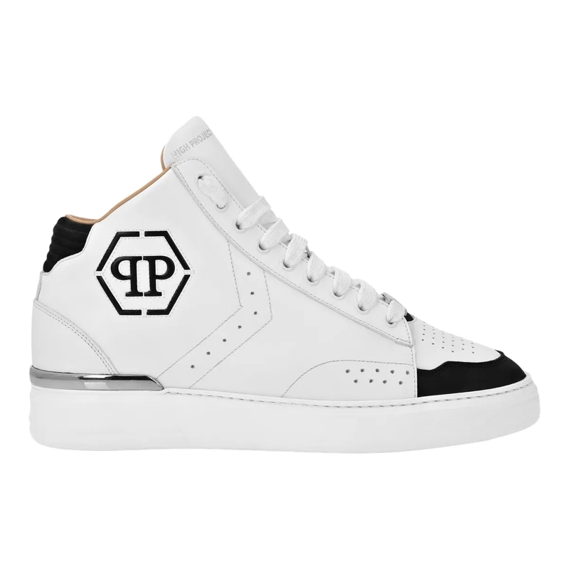 Philipp Plein Low-Top-Sneaker Mid-Top Turnschuhe Hexagon schwarz(Image 3)