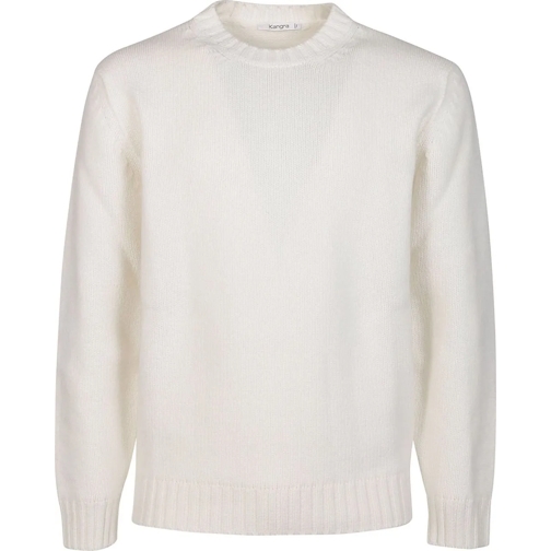 Kangra  Basic Round Neck Sweater White weiß