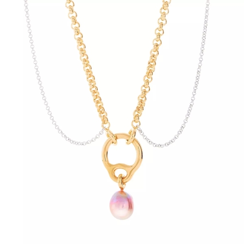 Charlotte Chesnais Collier Eclipse Perle Necklace Yellow Gold Korte Halsketting