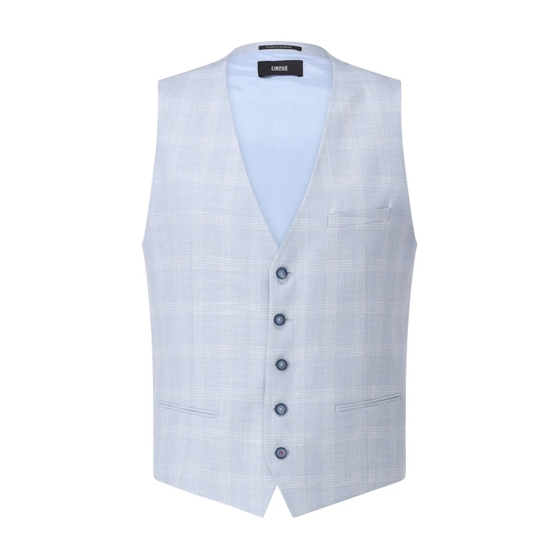 Cinque Manteau de transition Karierte Anzugweste blau