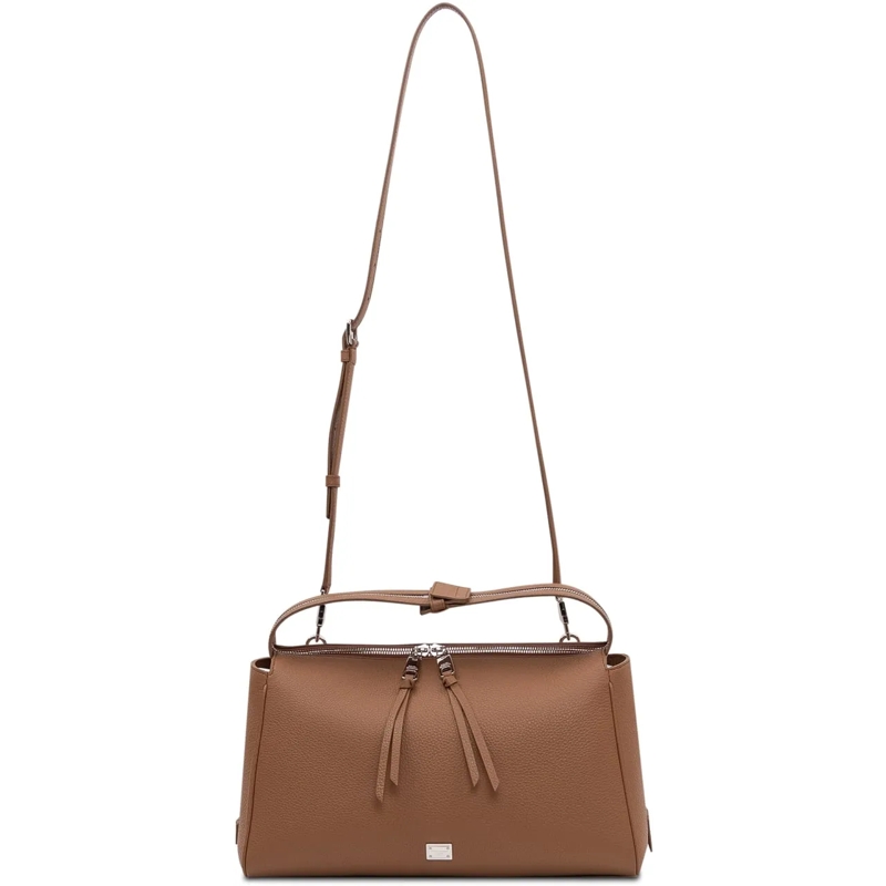 Dolce&Gabbana Schultertasche Borsa a Spalla con Tracolla Regolabile beige(Image 2)