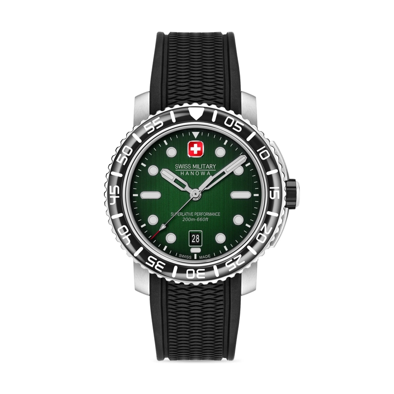 Swiss Military Hanowa Quarzuhr Quarzuhr Black Marlin- Anzeige: 3 Zeiger- Quali schwarz