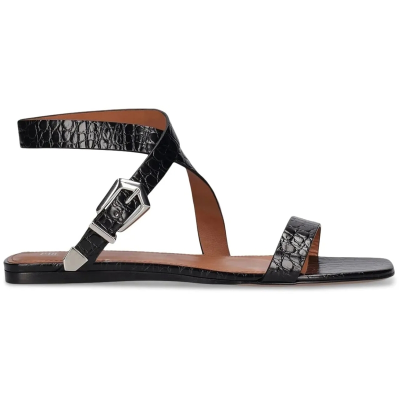 Paris Texas T-shirt Paris Texas Lauren Croco Flat Sandals schwarz