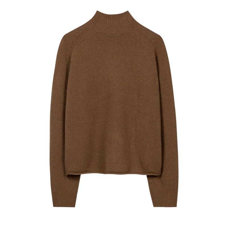Luisa Cerano Trui met col Turtleneck aus Kaschmir-Mix caramel(Image 6)