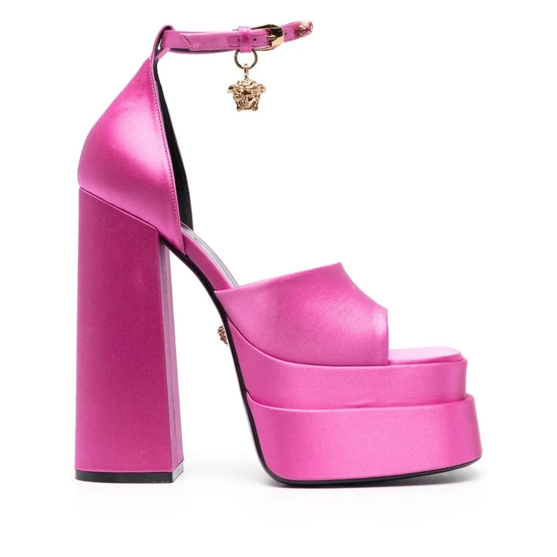 Versace Sandales Medusa Charm Platform Sandals Pink