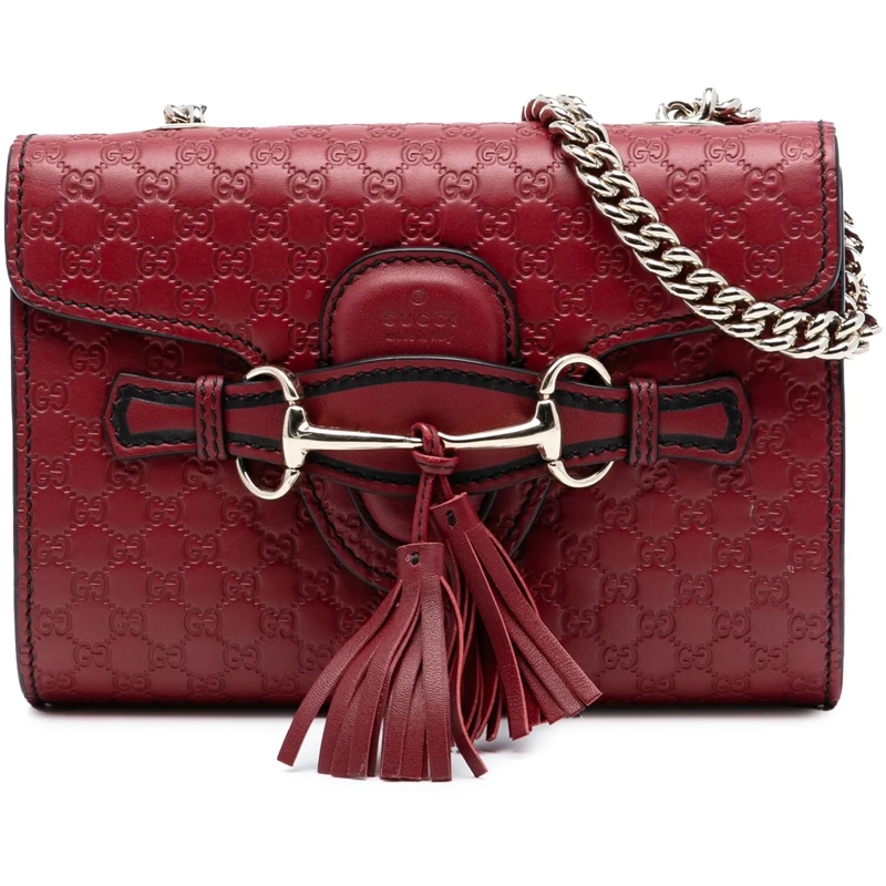 Gucci Schultertasche Mini Microguccissima Emily Crossbody rot