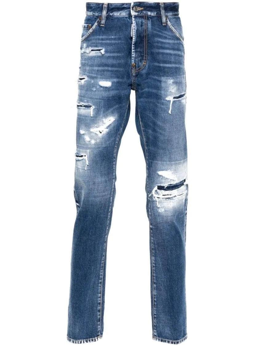 Dsquared2 - Blue Cotton Denim Jeans - Größe 46 - blau