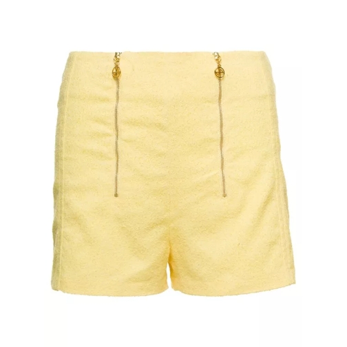 Patou Yellow Tailored Shorts With Double Zip In Cotton B Yellow Shorts