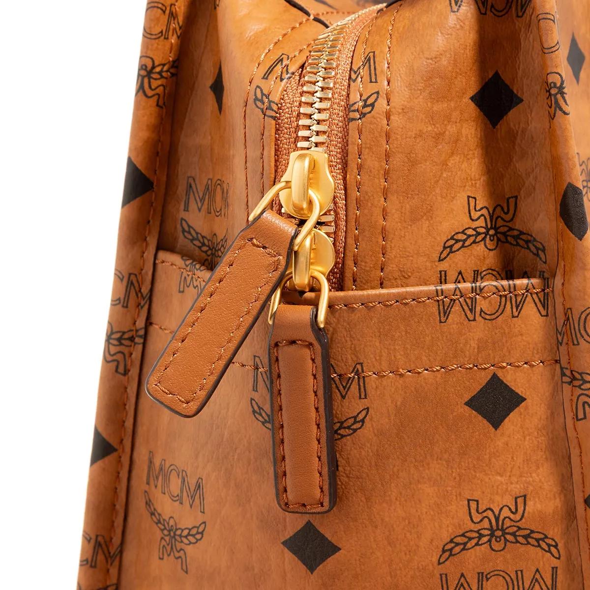MCM Shoppers & Totes Aren Vi Tote Small in cognac