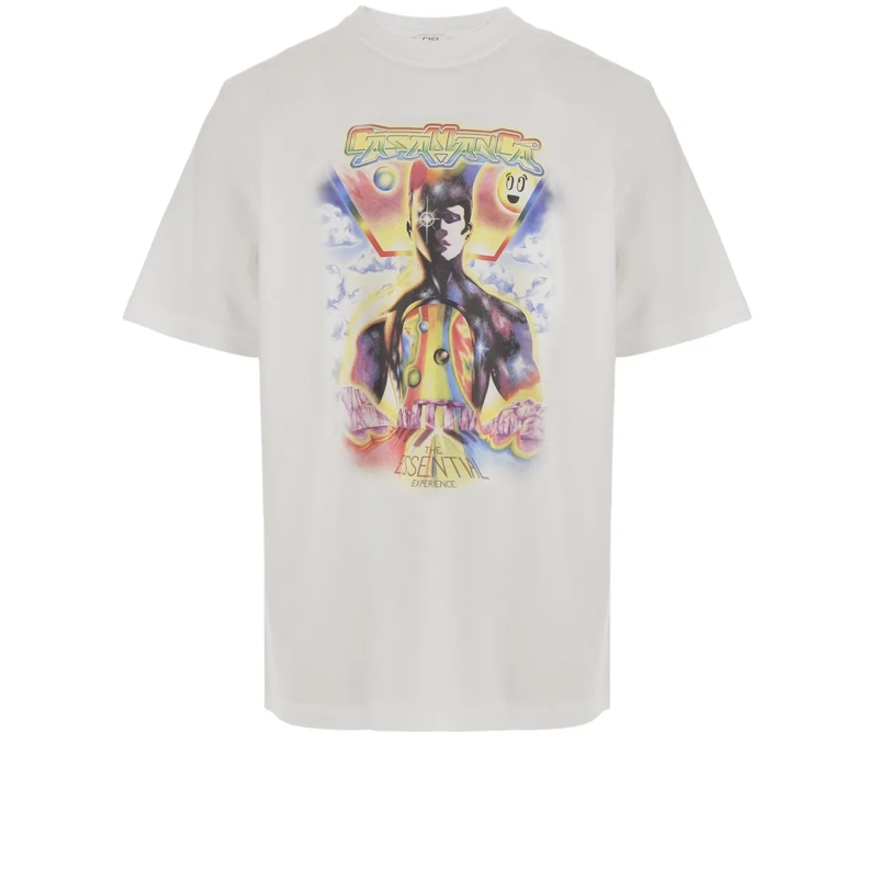 Casablanca T-shirt White Cotton Logo T-Shirt White