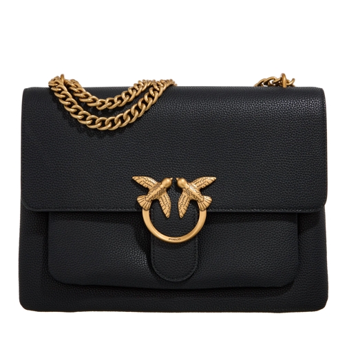 PINKO Crossbodytas Love Soft Big Nero-Antique Gold