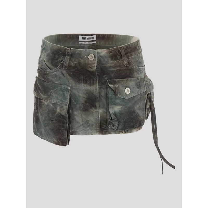The Attico  fay mini skirt darkgreen grün
