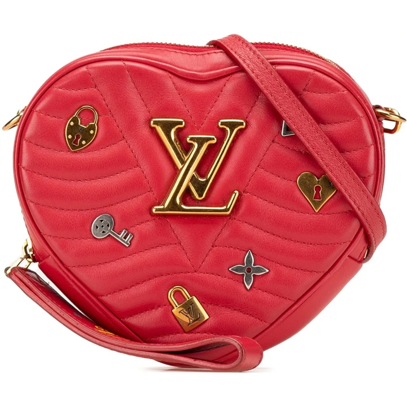 Louis Vuitton Sac à bandoulière Calfskin Embellished New Wave Love Lock Crossbody rot