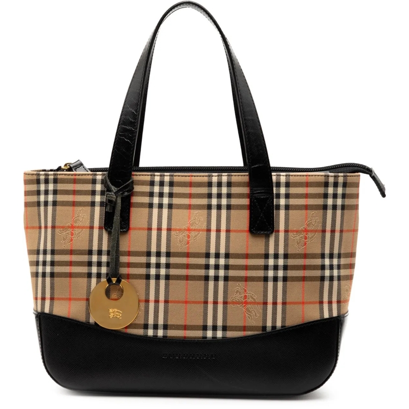 Burberry Shopper Haymarket Check Canvas Tote braun