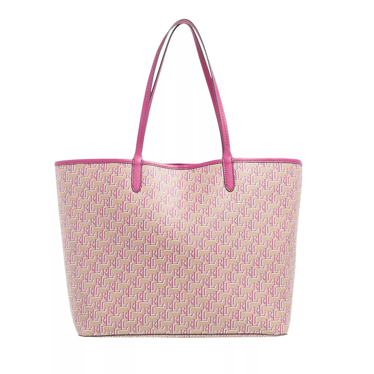 Lauren Ralph Lauren Collins 36 Tote Large Camel/Fuschia Berry ...