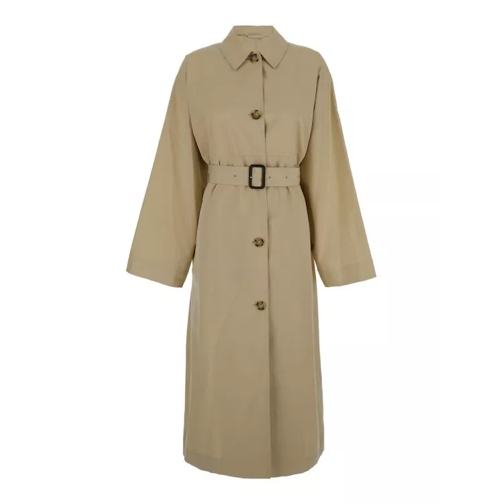 TOTEME Tumbled Cotton Silk Trench Brown 